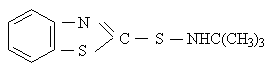 N-tert-Butyl-2-benzothiazolesulfenamide-CAS-95-31-8-STRUCTURE