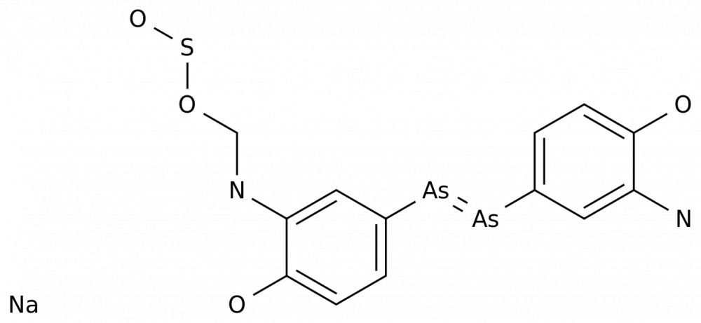 Сульфоксиловая кислота, моно[[[5-[(3-амино-4-гидроксифенил)диарсенил]-2-гидроксифенил]амино]метиловый] эфир, натриевая соль (1:1) в Казахстане