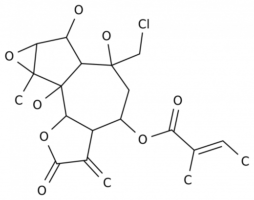 2-Бутеновая кислота, 2-метил-, (3aR,4R,6R,6aR,7S,7aR,8aR,8bR,8cS)-6-(chloromethyl)dodecahydro-6,7,8b-trihydroxy-8a-methyl-3-methylene-2-oxooxireno[2,3]azuleno[4,5-b]furan-4- сложный эфир ила, (2Z)- в Казахстане