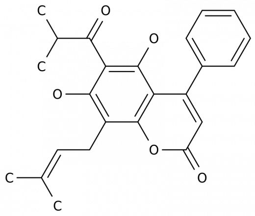 5,7-Дигидрокси-8- (3-метил-2-бутенил)-6- (2-метилпропаноил)-4-фенил-2Н-1-бензопиран-2-он в Казахстане